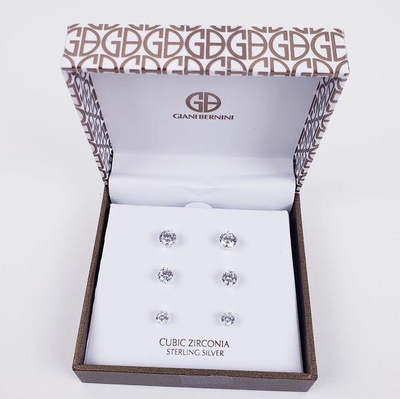 GIANI BERNINI Sterling 3 set cubic ziconia - Picture 1 of 4